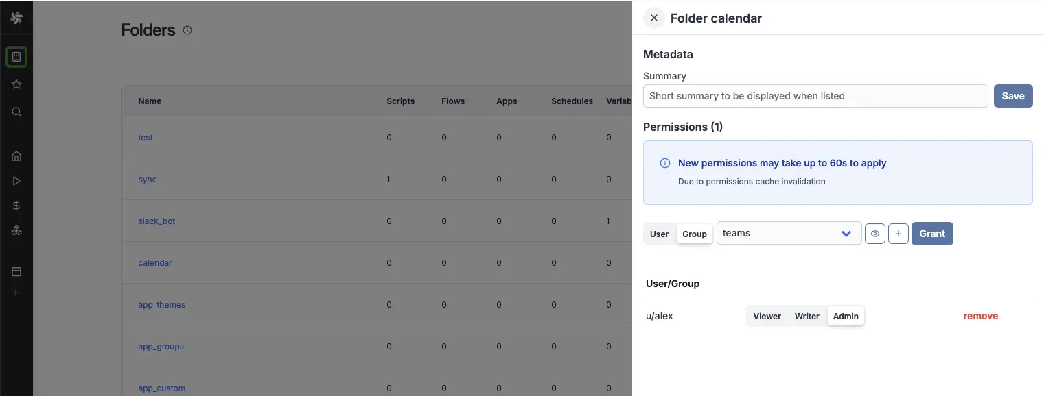 Share folder to group